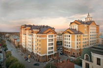 The project of a complex of apartment houses with underground parking